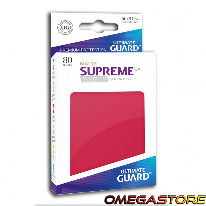 Ultimate Guard 80 pochettes taille standard Rouge Matte